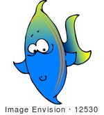 #12530 Fishy Face Clipart