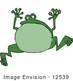 #12539 Jumping Frog Clipart