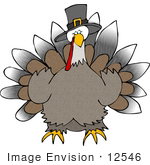 #12546 Thanksgiving Turkey Clipart