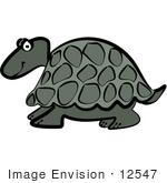 #12547 Green Turtle Clipart