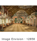 #12858 Picture Of The Music Room At Neuschwanstein Castle