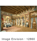#12860 Picture Of The Drawing Room In Neuschwanstein Castle