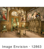 #12863 Picture Of The Study Room At Neuschwanstein Castle