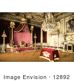 #12892 Picture Of The Throne Room Of Fontainebleau Palace