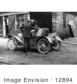 #12894 Picture Of Men Putting Gas In Their Automobile