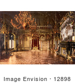 #12898 Picture Of The Throne Room Miramar Istria Austro-Hungary