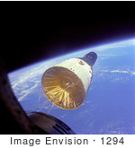 #1294 Stock Photo Of Gemini Vii Over Earth