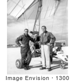 #1300 Stock Photo Of Gus Grissom And Milt Thompson Standing By A Paresev