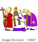 #13087 Three Bishops Clipart