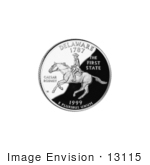 #13115 Picture Of Caesar Rodney On The Delaware State Quarter