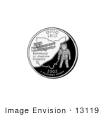 #13119 Picture Of An Astronaut And 1905 Flyer On The Ohio State Quarter