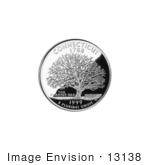 #13138 Picture Of Samuel Wylly’S Oak Tree On The Connecticut State Quarter