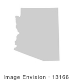 #13166 Picture Of A Map Of Arizona Of The United States Of America