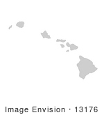 #13176 Picture Of A Map Of Hawaii Of The United States Of America