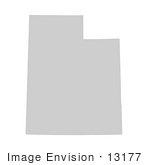 #13177 Picture Of A Map Of Utah Of The United States Of America