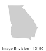 #13190 Picture Of A Map Of Georgia Of The United States Of America