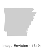 #13191 Picture Of A Map Of Arkansas Of The United States Of America