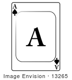 #13265 Ace Of Spades Playing Card Clipart