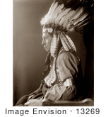 #13269 Picture Of A Sioux Native American Man Named Whirling Hawk