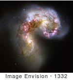 #1332 Photo Of Antennae Galaxies (Ngc 4038/Ngc 4039) In The Corvus Constellation