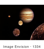 #1334 Stock Photo Of A Jupiter System Montage