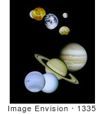 #1335 Stock Photo Of The Solar System Planets Against The Blackness Of Space