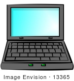 #13365 Laptop Computer Clipart