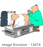 #13374 Middle Aged Caucasian Man Getting a Rectal Exam Clipart by DJArt