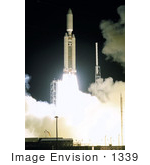 #1339 Stock Photo Of The Launch Of Cassini Orbiter And Huygens Probe