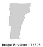 #13396 Picture Of A Map Of Vermont Of The United States Of America