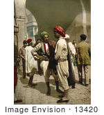 #13420 Picture Of Arabian Men Chatting In The Street In Tunis Tunisia