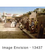 #13437 Picture Of Pedestrians On Marr Street Tunis Tunisia In 1899