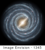 #1345 Photo Of Spirals Of The Milky Way Galaxy