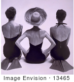 #13465 Picture Of Three Swimsuit Models From The Back