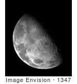 #1347 Stock Photo Of The Moon In The Blackness Of Space