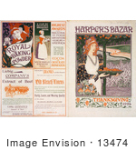 #13474 Picture Of The Front And Back Covers Of Harper’S Bazar Thanksgiving Of 1894 Magazine