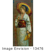 #13476 Picture Of Lily Langtry As A Geisha On A Tobacco Advertisement
