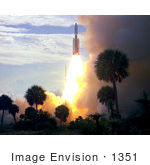 #1351 Stock Photo Of The Viking 1 Launch August 29th 1975