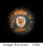 #1356 Stock Photo Of The Eskimo Or Clownface Nebula (Ngc 2392)