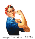 #13715 Picture Of Rosie The Riveter Flexing Her Arm Muscles We Can Do It!