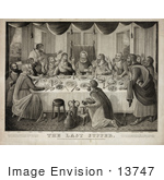 #13747 Picture Of A Sepia Version Of The Last Supper