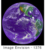#1376 Photo Of The Americas And Hurricane Andrew