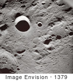 #1379 Photo Of Craters And Shadows On The Surface Of The Moon