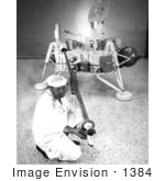 #1384 Photo Of A Nasa Technician Checking A Soil Sampler On The Viking Lander