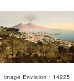 #14225 Picture Of Naples And Mount Vesuvius Italy