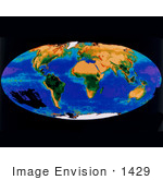 #1429 Photo Of The First Composite Image Of The Global Biosphere 6/1980