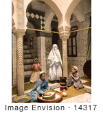 #14317 Picture Of Moorish Women Preparing Couscous Algeria