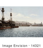 #14321 Picture Of Warships In The Harbor Algiers Algeria