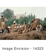 #14323 Picture Of Arabian People In A Garden