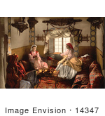 #14347 Picture Of Three Moorish Women Chatting Indoors